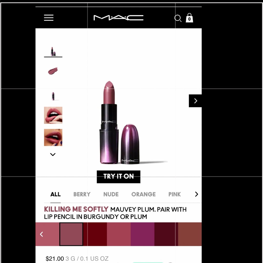MAC lipstick - Killing Me Softly